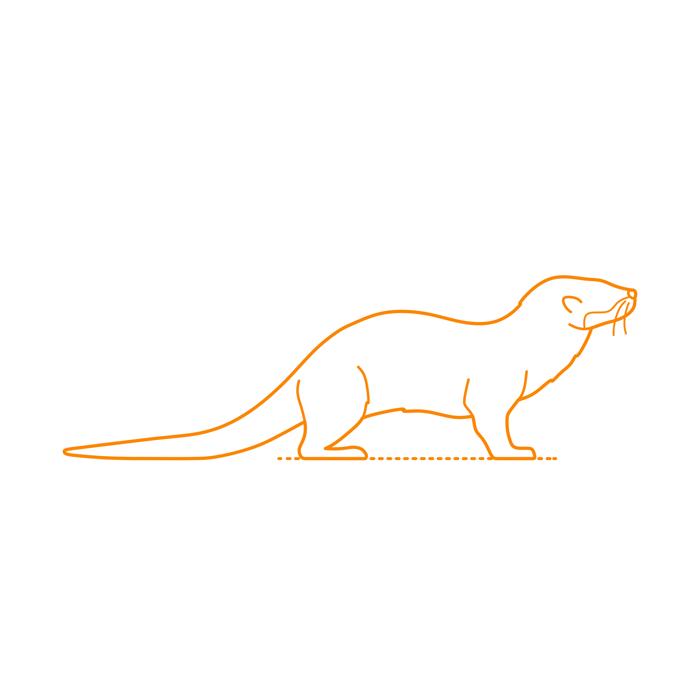 Animals Mustelids Sea Otter Line Art Illustration Svg Free Vectors